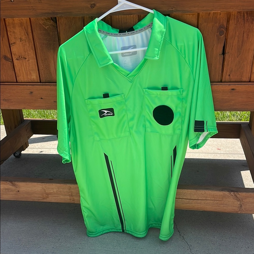 Fluorescent Green V-Neck Sports Jersey